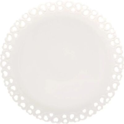 La Porcellana Bianca Weiße Tortenplatte - 34cm Elegant Porzellan La Porcellana Bianca Weiße Tortenplatte - 34cm Elegant Porzellan