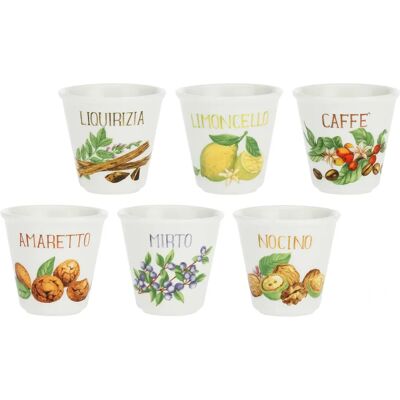 Set de 6 verres en porcelaine La Porcellana Bianca - Liquorelli Set de 6 verres en porcelaine La Porcellana Bianca - Liquorelli