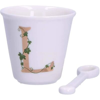 Tasse Espresso La Porcellana Bianca - 75ml, Rose, Alphabet, Fleurs Tasse Espresso La Porcellana Bianca - 75ml, Rose, Alphabet, Fleurs