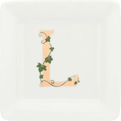 La Porcellana Bianca - Assiette Carrée 10cm avec Lettres de l'Alphabet - Type de Produit - Publicité La Porcellana Bianca - Assiette Carrée 10cm avec Lettres de l'Alphabet - Type de Produit - Publicité