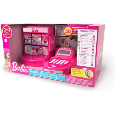 Rocco Giocattoli - Barbie Caisse Glam & Co 2 en 1 Caisse et Boutique - Tiroir-caissière de jouet Rocco Giocattoli - Barbie Caisse Glam & Co 2 en 1 Caisse et Boutique - Tiroir-caissière de jouet