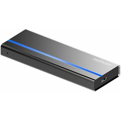 Mediacom M-SSDM2CA Custodia SSD - Nero - Supporta SSD M.2 fino a 1TB - USB 3.1 - Compatibile con Windows e Mac Mediacom M-SSDM2CA Custodia SSD - Nero - Supporta SSD M.2 fino a 1TB - USB 3.1 - Compatibile con Windows e Mac