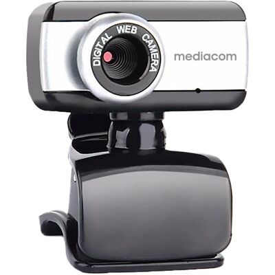 Webcam Mediacom M250 - 640x480, USB 2.0, Noir, Argent - Publicité Webcam Mediacom M250 - 640x480, USB 2.0, Noir, Argent - Publicité