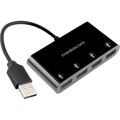 Mediacom MD-U101 Hub USB - 4 Ports - Compact pour Voyage - Publicité Mediacom MD-U101 Hub USB - 4 Ports - Compact pour Voyage - Publicité