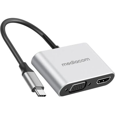 Adaptateur graphique USB Mediacom MD-C308 - Argent - Supporte HDMI & VGA - Windows & Mac - Publicité Adaptateur graphique USB Mediacom MD-C308 - Argent - Supporte HDMI & VGA - Windows & Mac - Publicité