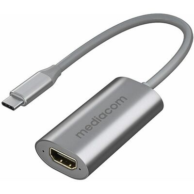 Mediacom MD-C306 Hub USB-C en aluminium - Publicité Mediacom MD-C306 Hub USB-C en aluminium - Publicité