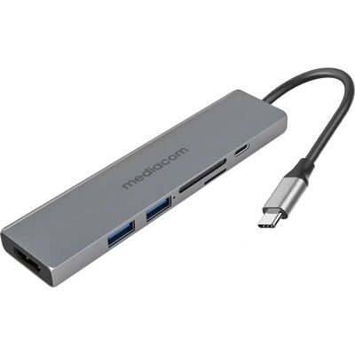 Mediacom MD-C312 Station d'accueil portable - HDMI 4K, USB-C, 2 USB-A, 100W PD - Publicité Mediacom MD-C312 Station d'accueil portable - HDMI 4K, USB-C, 2 USB-A, 100W PD - Publicité