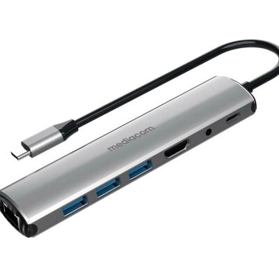 Docking Station Mediacom MD-C313 alluminio 4K HDMI USB 3.2 Gen 1 Docking Station Mediacom MD-C313 alluminio 4K HDMI USB 3.2 Gen 1