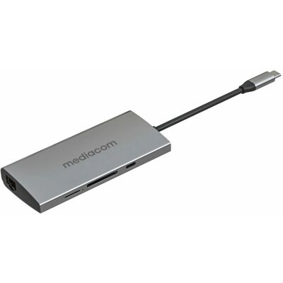 Mediacom Laptop-Dock - 4K HDMI, 3 USB, Ethernet, Aluminium Mediacom Laptop-Dock - 4K HDMI, 3 USB, Ethernet, Aluminium