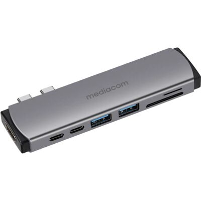 Mediacom MD-M201 Aluminium Docking-Station mit USB-C & HDMI Mediacom MD-M201 Aluminium Docking-Station mit USB-C & HDMI