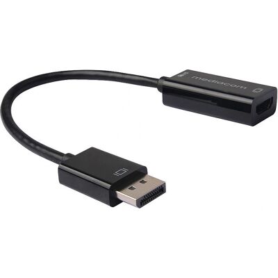 Adattatore cavo video Mediacom MD-M301 DisplayPort HDMI Tipo A - Nero Adattatore cavo video Mediacom MD-M301 DisplayPort HDMI Tipo A - Nero
