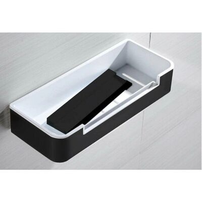 Manillons Torrent - Repisa de ducha rectangular con limpiamamparas - Accesorio de baño Manillons Torrent - Repisa de ducha rectangular con limpiamamparas - Accesorio de baño