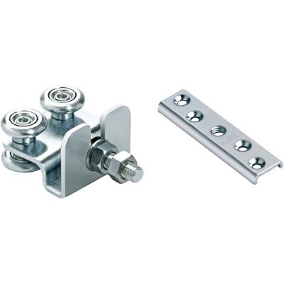 Carrello COMUNELLO con 4 cuscinetti - Piastrina di ricambio per cancelli Carrello COMUNELLO con 4 cuscinetti - Piastrina di ricambio per cancelli