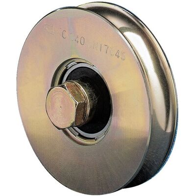 Rueda de acero Comunello - Ranura en U - Diámetro 60 mm - 1 cojinete Rueda de acero Comunello - Ranura en U - Diámetro 60 mm - 1 cojinete