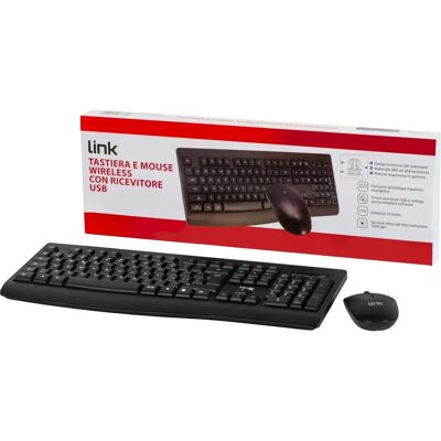 Kit clavier et souris sans fil LINK Lktast03 - Disposition italienne - Publicité Kit clavier et souris sans fil LINK Lktast03 - Disposition italienne - Publicité