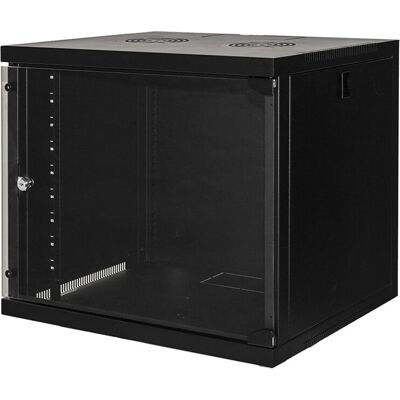 Link Accessori LK1909UN Wandmontiertes Rack-Gehäuse - 9U Schwarz Link Accessori LK1909UN Wandmontiertes Rack-Gehäuse - 9U Schwarz