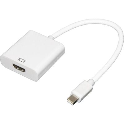 Link Accessori LKADAT16 Mini DisplayPort till HDMI-Adapter - 0,15m Vit Link Accessori LKADAT16 Mini DisplayPort till HDMI-Adapter - 0,15m Vit