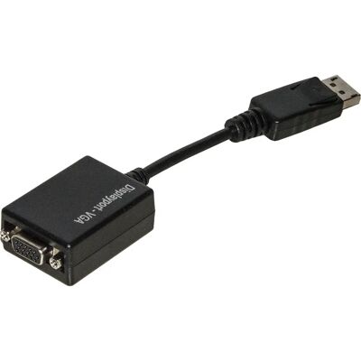 Adaptador de cabo de vídeo Link Accessori LKADAT19 - 0,15m, VGA para DisplayPort, Preto Adaptador de cabo de vídeo Link Accessori LKADAT19 - 0,15m, VGA para DisplayPort, Preto