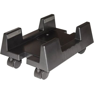 Link Verstellbarer Schwarzer Computertrolley - Ergonomischer Mobiler PC-Ständer Link Verstellbarer Schwarzer Computertrolley - Ergonomischer Mobiler PC-Ständer