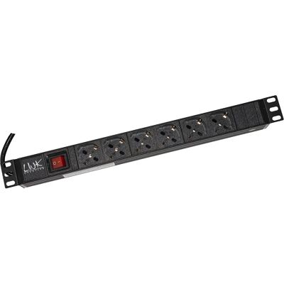 Link Accessori LK10060 Steckdosenleiste für Rack - Schwarz, 1,75m Link Accessori LK10060 Steckdosenleiste für Rack - Schwarz, 1,75m