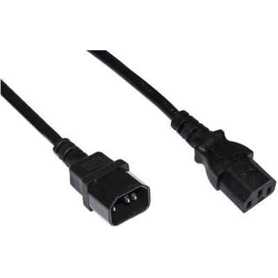 Câble d'alimentation Digitus LKIEC10 - Raccord C14 - 1m - Noir - Publicité Câble d'alimentation Digitus LKIEC10 - Raccord C14 - 1m - Noir - Publicité