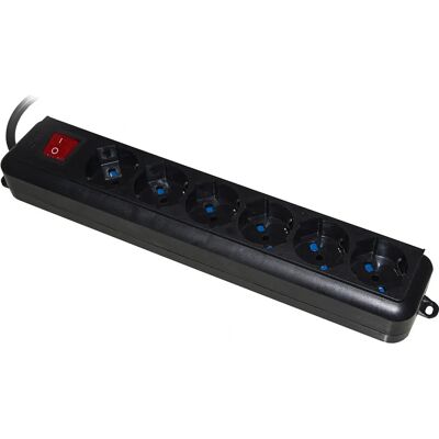 Link, Steckdosenleiste, Presa Multipla 6 Schuko, 1,5 m, Schwarz Link, Steckdosenleiste, Presa Multipla 6 Schuko, 1,5 m, Schwarz