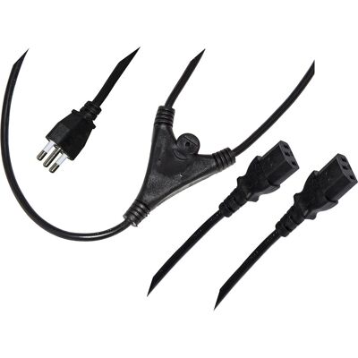 LINK Câble d'alimentation - 1,7m Noir Italien 10A 3 Broches LINK Câble d'alimentation - 1,7m Noir Italien 10A 3 Broches