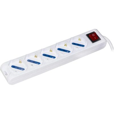 LINK Mehrfachsteckdose 5 Steckdosen Italien/Schuko 10A - Tripolarstecker LINK Mehrfachsteckdose 5 Steckdosen Italien/Schuko 10A - Tripolarstecker