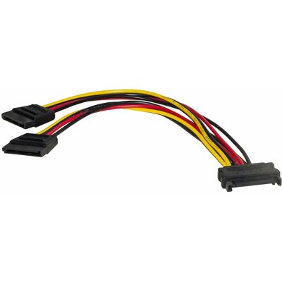 SATA-kabel LKADAT83 Link - 0,2 m - 15-pol - 2 x SATA - Svart, Röd, Gul SATA-kabel LKADAT83 Link - 0,2 m - 15-pol - 2 x SATA - Svart, Röd, Gul