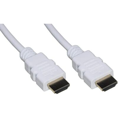 Câble HDMI Link 5m - 4Kx2K, Contacts Or, Blanc - Type A - Publicité Câble HDMI Link 5m - 4Kx2K, Contacts Or, Blanc - Type A - Publicité