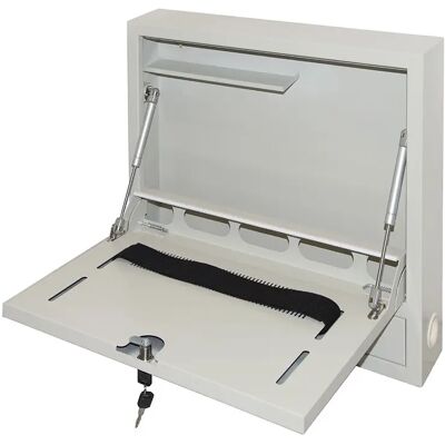 Armario de Pared LKLAP02 para Portátil - Gris con Cerradura Armario de Pared LKLAP02 para Portátil - Gris con Cerradura