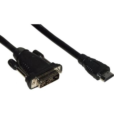 Link Accessori LKCHDVI20 Câble Vidéo Adaptateur 2m HDMI DVI-D Noir - Adaptateur de câble vidéo - Publicité Link Accessori LKCHDVI20 Câble Vidéo Adaptateur 2m HDMI DVI-D Noir - Adaptateur de câble vidéo - Publicité