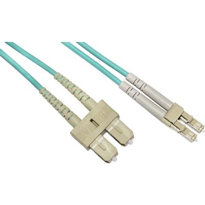 Link Accessori LKLCSC35005 Aqua 0.5m OM3 Fiber Cable - fiber optic cable Link Accessori LKLCSC35005 Aqua 0.5m OM3 Fiber Cable - fiber optic cable