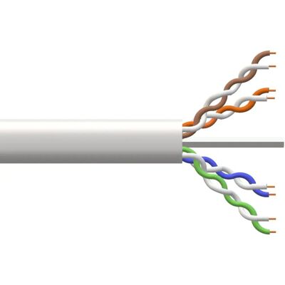 LINK Sztywny Kabel UTP Cat 5e - Miedź 8P/4Twisted - Szary LINK Sztywny Kabel UTP Cat 5e - Miedź 8P/4Twisted - Szary