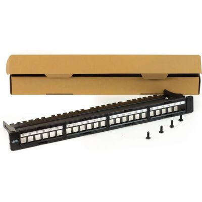 Panel de brassage LINK 24 ports - Modules amovibles, Insertion frontale, Gestion des câbles - Publicité Panel de brassage LINK 24 ports - Modules amovibles, Insertion frontale, Gestion des câbles - Publicité