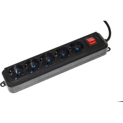 LINK - Strömskinne LKMP053N 5 Universella Uttag 3m Kabel Svart LINK - Strömskinne LKMP053N 5 Universella Uttag 3m Kabel Svart