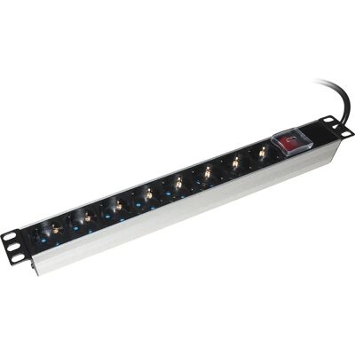 Link Accessoires LKMP08S Rack-Steckdosenleiste - Schwarz Link Accessoires LKMP08S Rack-Steckdosenleiste - Schwarz