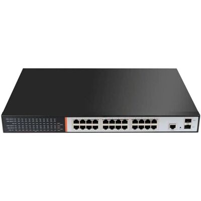 LINK 24-Port Gigabit PoE Switch - Glasfaser SFP LINK 24-Port Gigabit PoE Switch - Glasfaser SFP