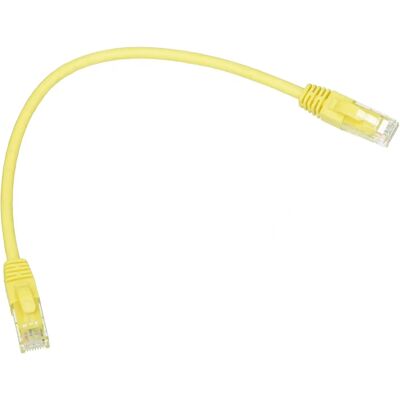 Cable de red Cat 6a sin blindaje UTP amarillo - 0,25m Cable de red Cat 6a sin blindaje UTP amarillo - 0,25m