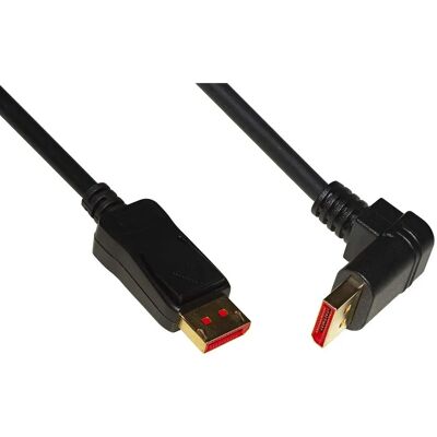 DisplayPort 1.4 8K 18m Kabel - 90° Vinklad kontakt DisplayPort 1.4 8K 18m Kabel - 90° Vinklad kontakt
