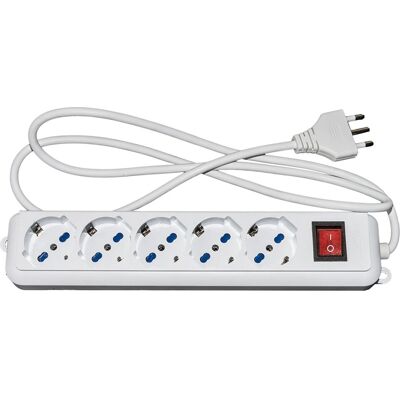 emmegi LKMP05L rallonge électrique - 5 prises - Blanc emmegi LKMP05L rallonge électrique - 5 prises - Blanc