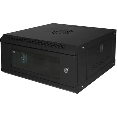 Armoire rack murale Link - 19'', 4U, Noir, Porte en verre trempé - Publicité Armoire rack murale Link - 19'', 4U, Noir, Porte en verre trempé - Publicité