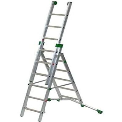 FACAL Stahl Mehrzweckleiter - 3-teilig, aus Aluminium FACAL Stahl Mehrzweckleiter - 3-teilig, aus Aluminium