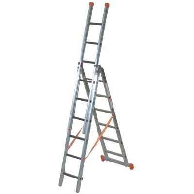 Scala telescopica in alluminio FACAL - 3 sezioni - 205-420cm Scala telescopica in alluminio FACAL - 3 sezioni - 205-420cm