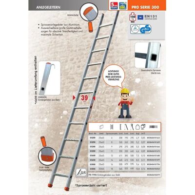 Escalera FACAL Modelo GS250 de aluminio - 8 peldaños de apoyo industrial 265cm Escalera FACAL Modelo GS250 de aluminio - 8 peldaños de apoyo industrial 265cm