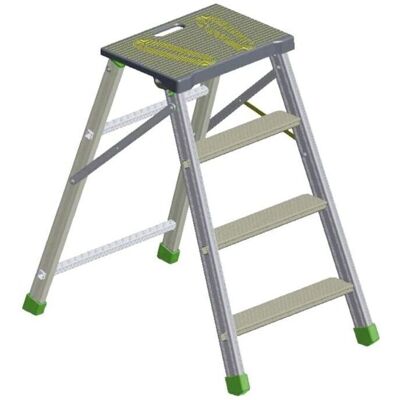 Kaiserkraft Azul claro Escalera de mano de aluminio plegable - Escalera de mano Kaiserkraft Azul claro Escalera de mano de aluminio plegable - Escalera de mano