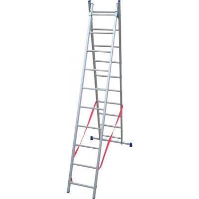 FACAL Aluminiumleiter - 2 Segmente, Rutschfeste Stufen, Blau - Leiter FACAL Aluminiumleiter - 2 Segmente, Rutschfeste Stufen, Blau - Leiter