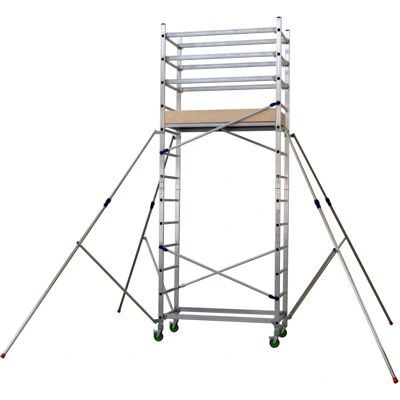 Facal 410 Aluminiumgerüst - 4 Bremsholen - Max. Höhe 4,10m Facal 410 Aluminiumgerüst - 4 Bremsholen - Max. Höhe 4,10m