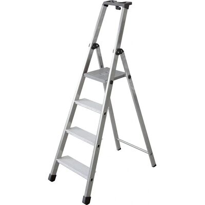 Kaiserkraft Aluminium-Leiter - Tiefe breite Sprossen - 2880mm Höhe - Sicher & Platzsparend Kaiserkraft Aluminium-Leiter - Tiefe breite Sprossen - 2880mm Höhe - Sicher & Platzsparend