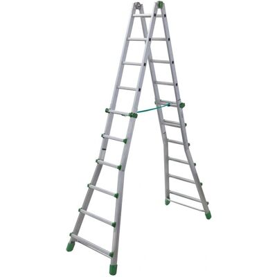 Facal - Teleskopleiter Eurobrico Grün 6+6 Aluminium - Leiter Facal - Teleskopleiter Eurobrico Grün 6+6 Aluminium - Leiter